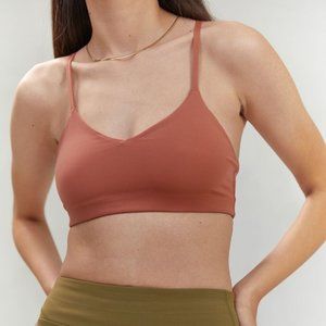 Girlfriend Collective Copper V Neck Bralette (color/size sold out online!)